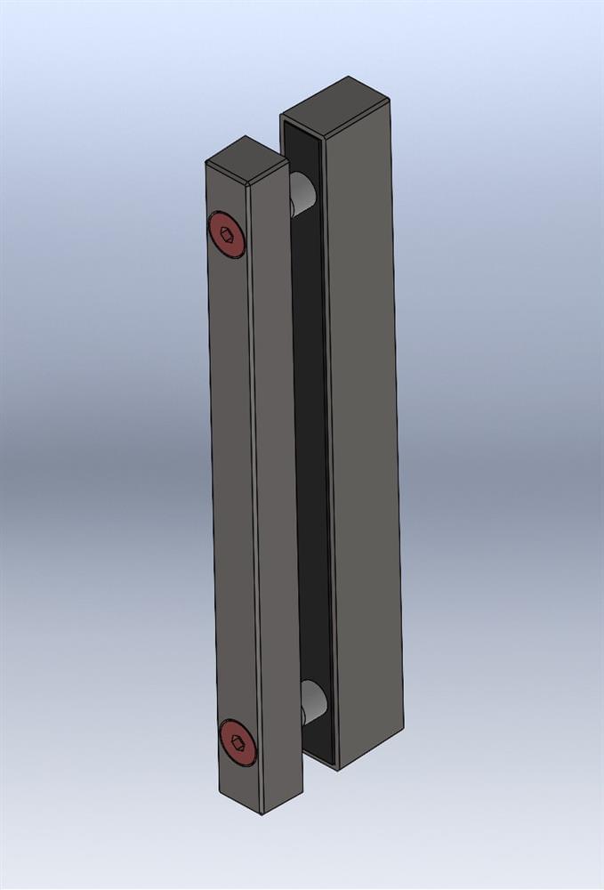 Vismaravetro Slide-8000 maniglia incisa argento satinato