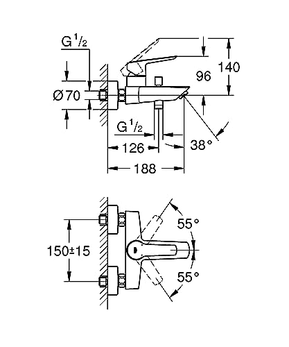 GROHE Start 242062432 miscelatore vasca nero opaco
