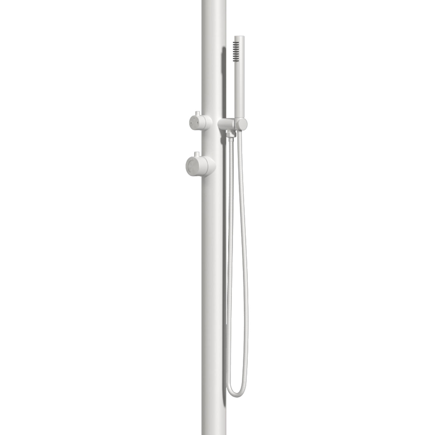 Sined Chia Doccia da Esterno Bianca 230 cm inox