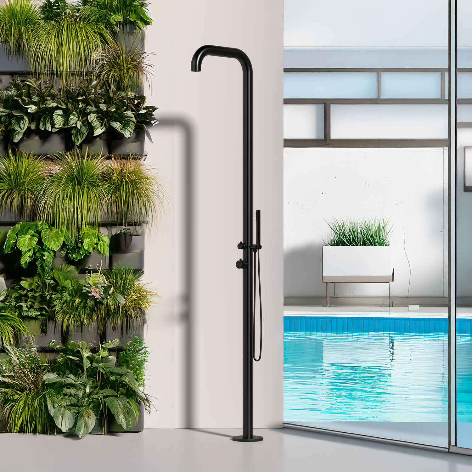 Sined Chia Nera doccia da esterno nera 230 cm