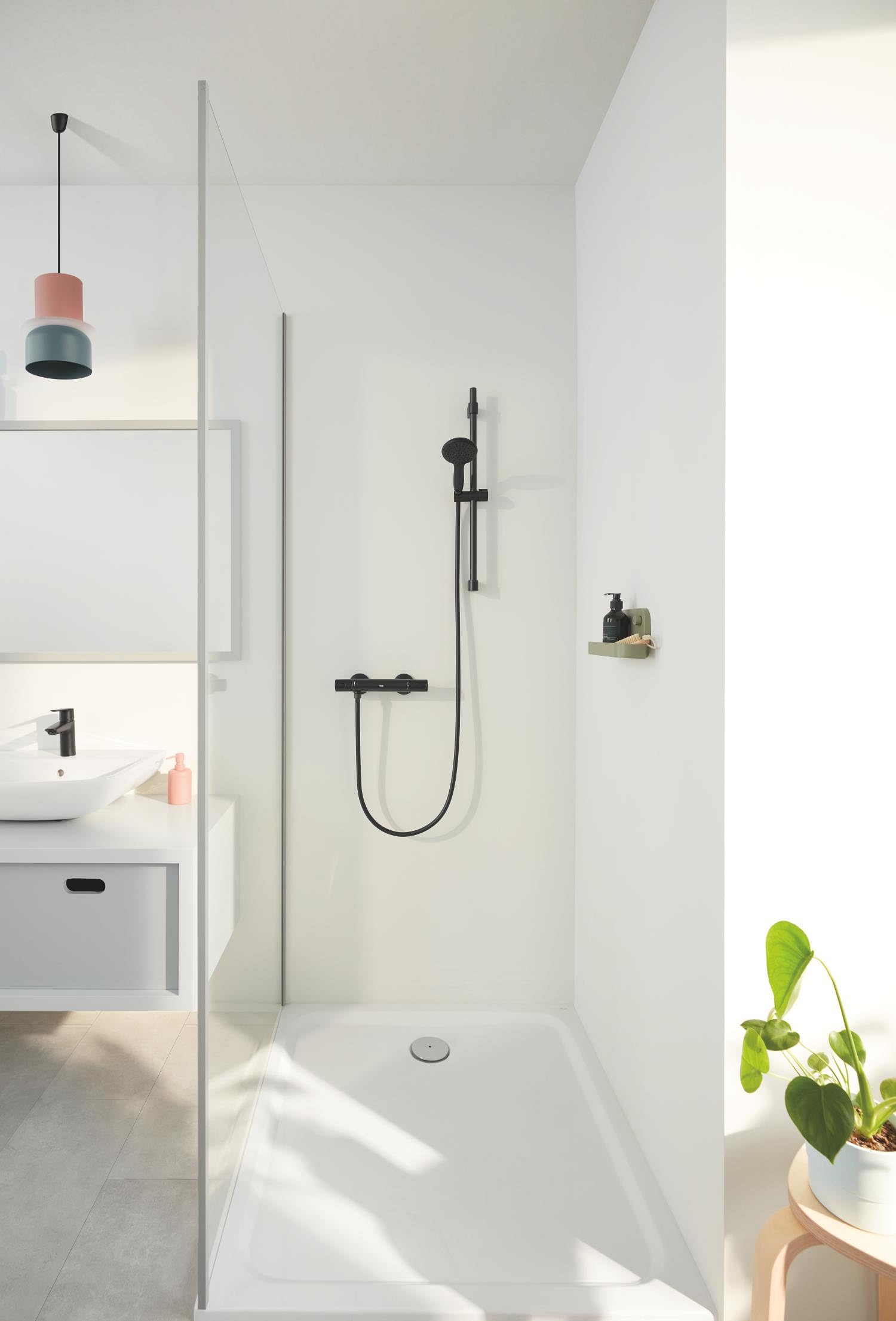 GROHE Vitalio Start Set Doccia Saliscendi 2 Getti Nero Opaco