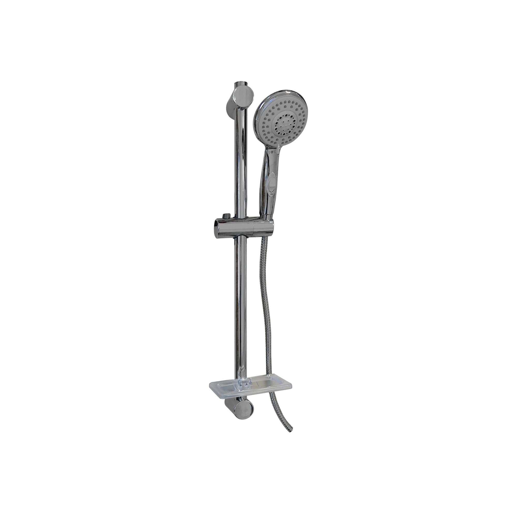 Fluxy saliscendi doccia 5 getti argento con flessibile 150 cm