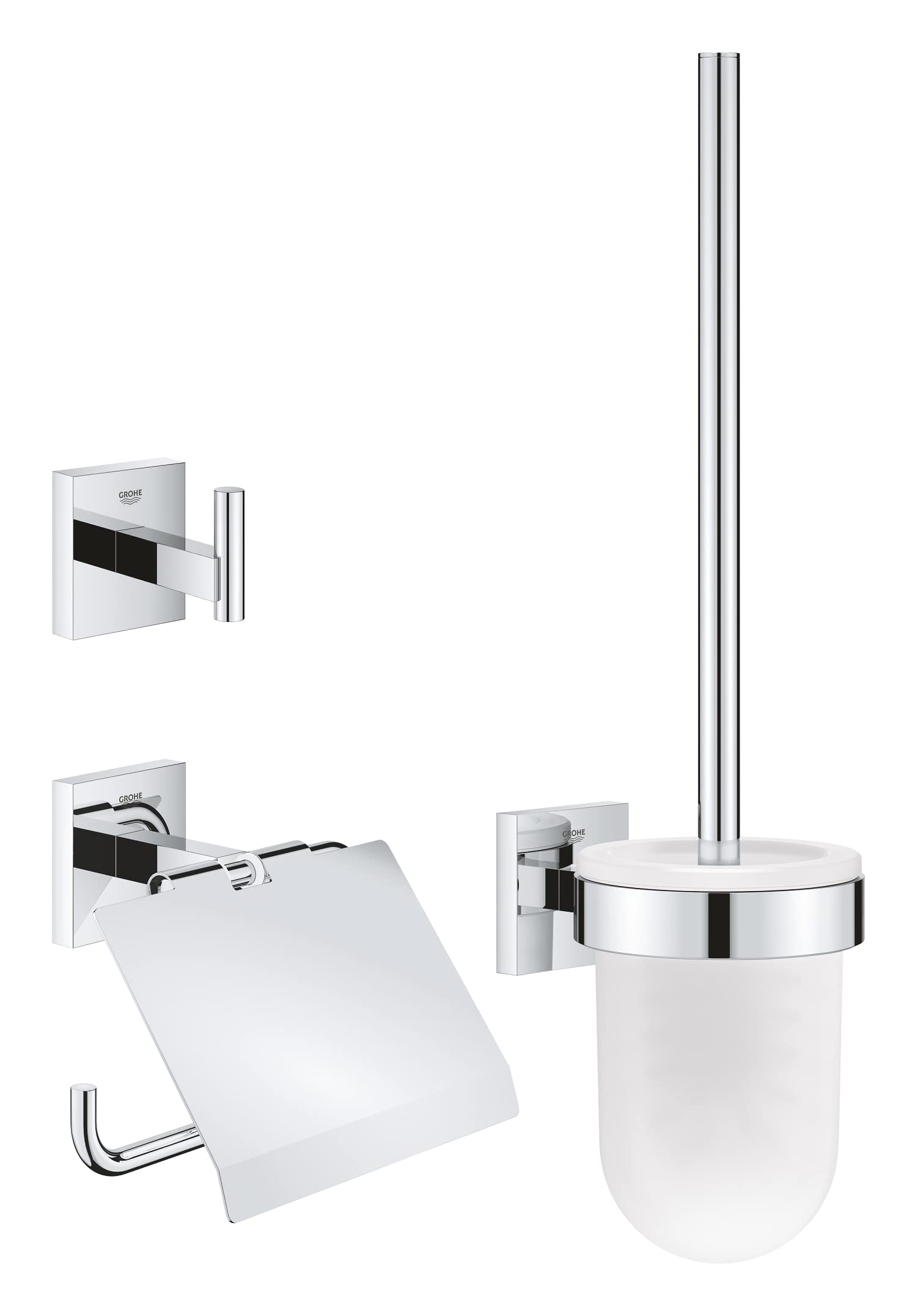 GROHE Start Cube 41123000 set accessori 3-in-1 cromo vetro