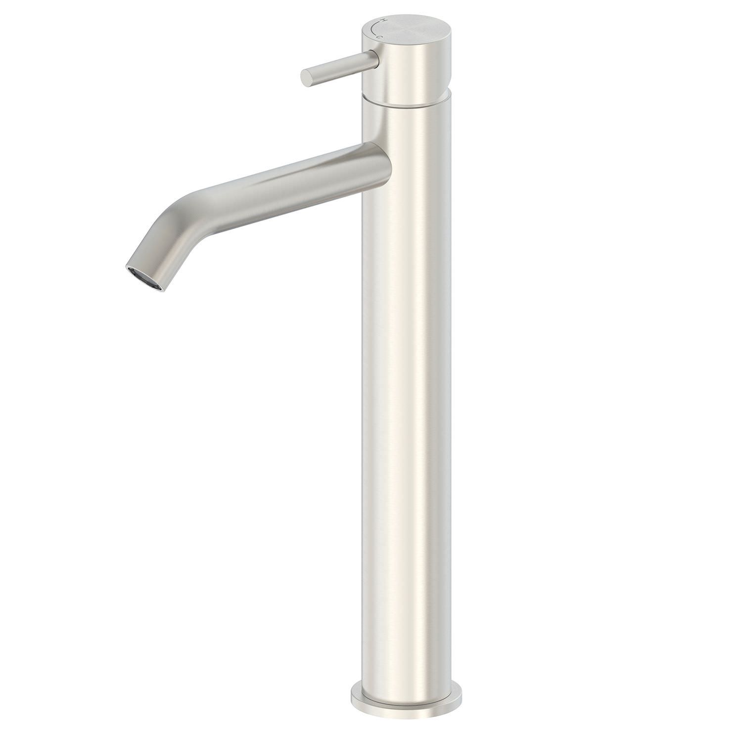 Sined Levante Alto Miscelatore Lavabo 25 cm Inox Satinato