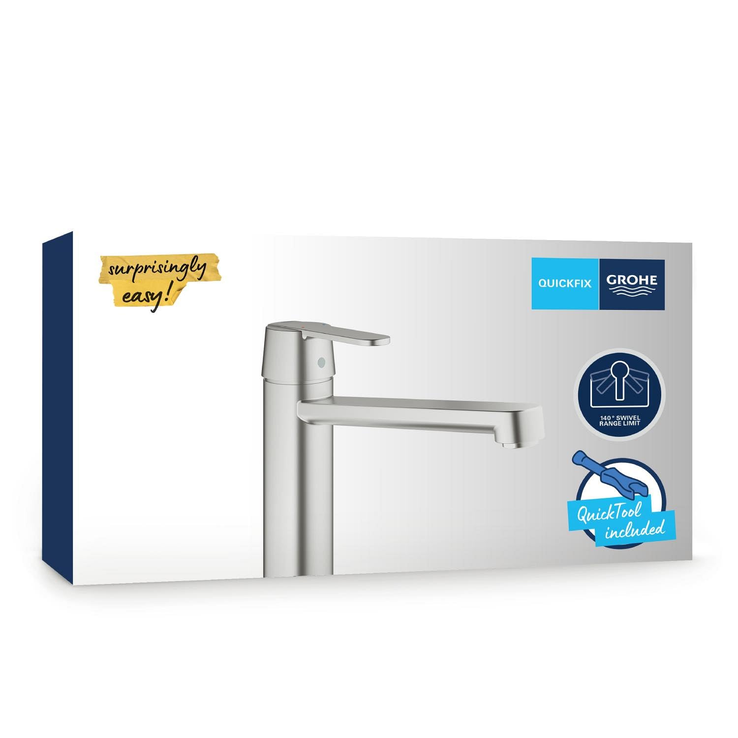 GROHE Get 30196DC0 Miscelatore Cucina Acciaio Satinato