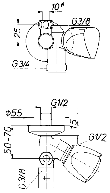 Schmiedl GS0170/15 valvola angolare 1/2 con regolazione