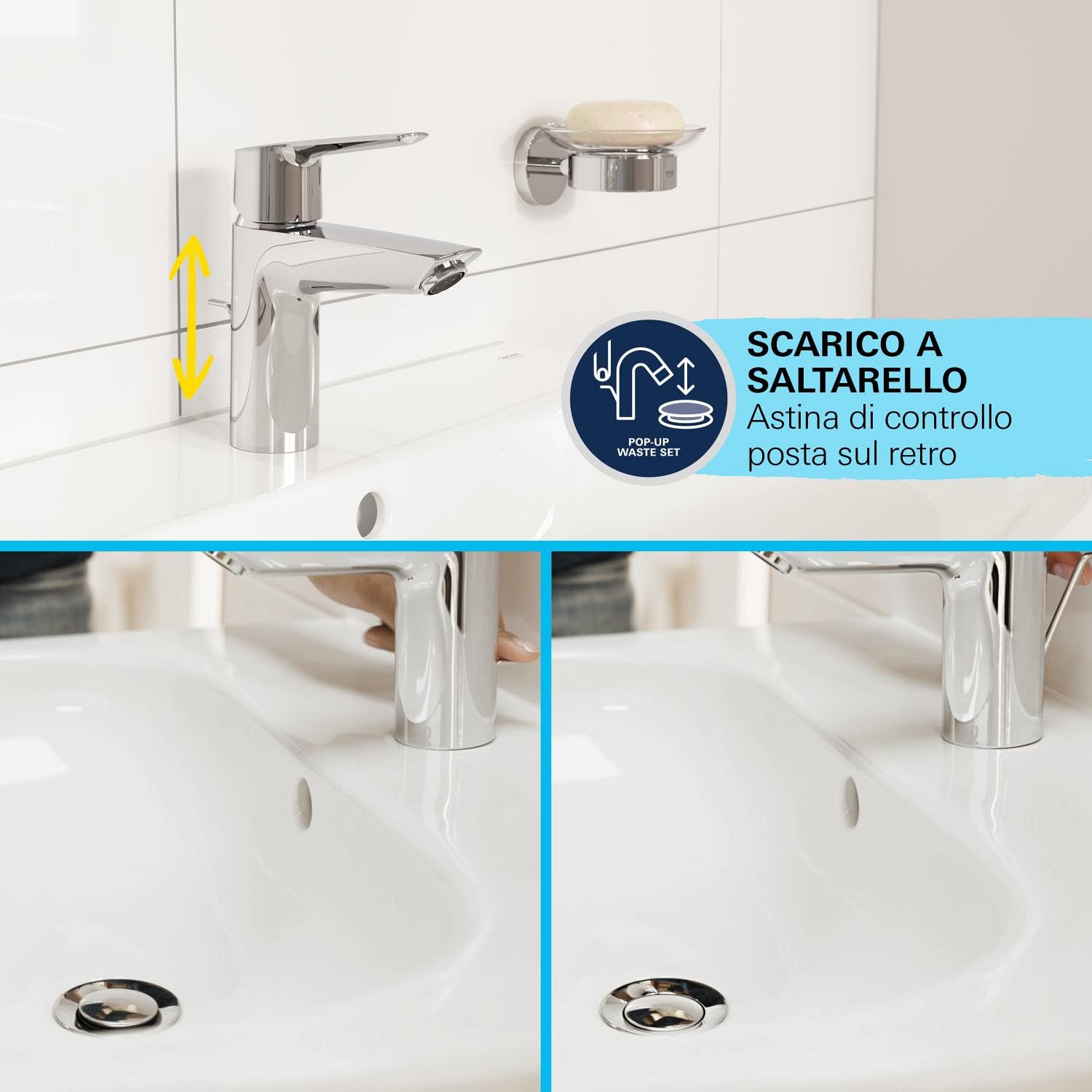 Grohe Start 242092432 rubinetto lavabo nero opaco S