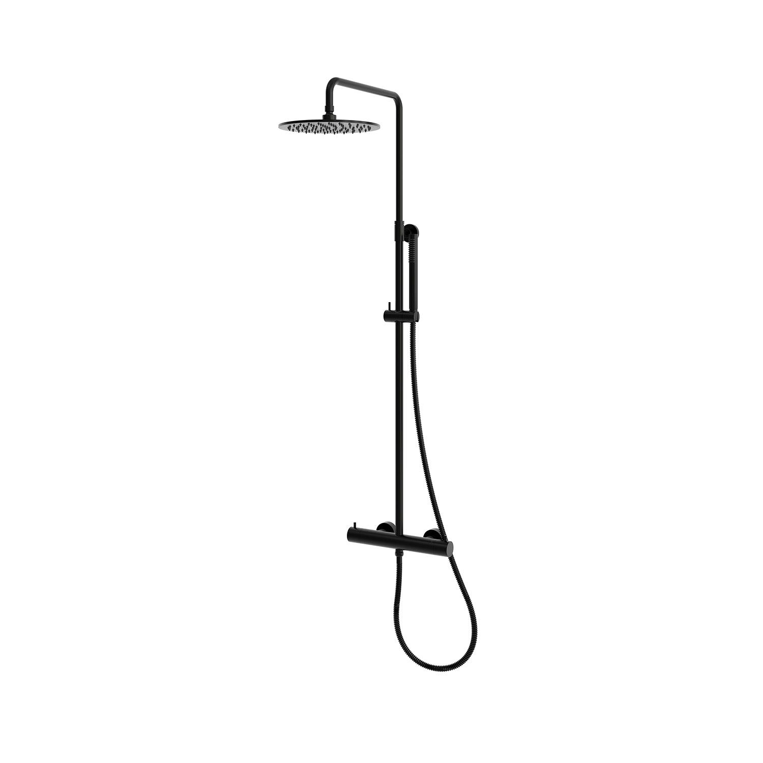 Sined Levante Termostatica doccia a parete nera inox 316L