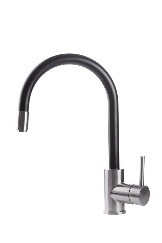 Tubico Kitchen River miscelatore cucina inox canna nera