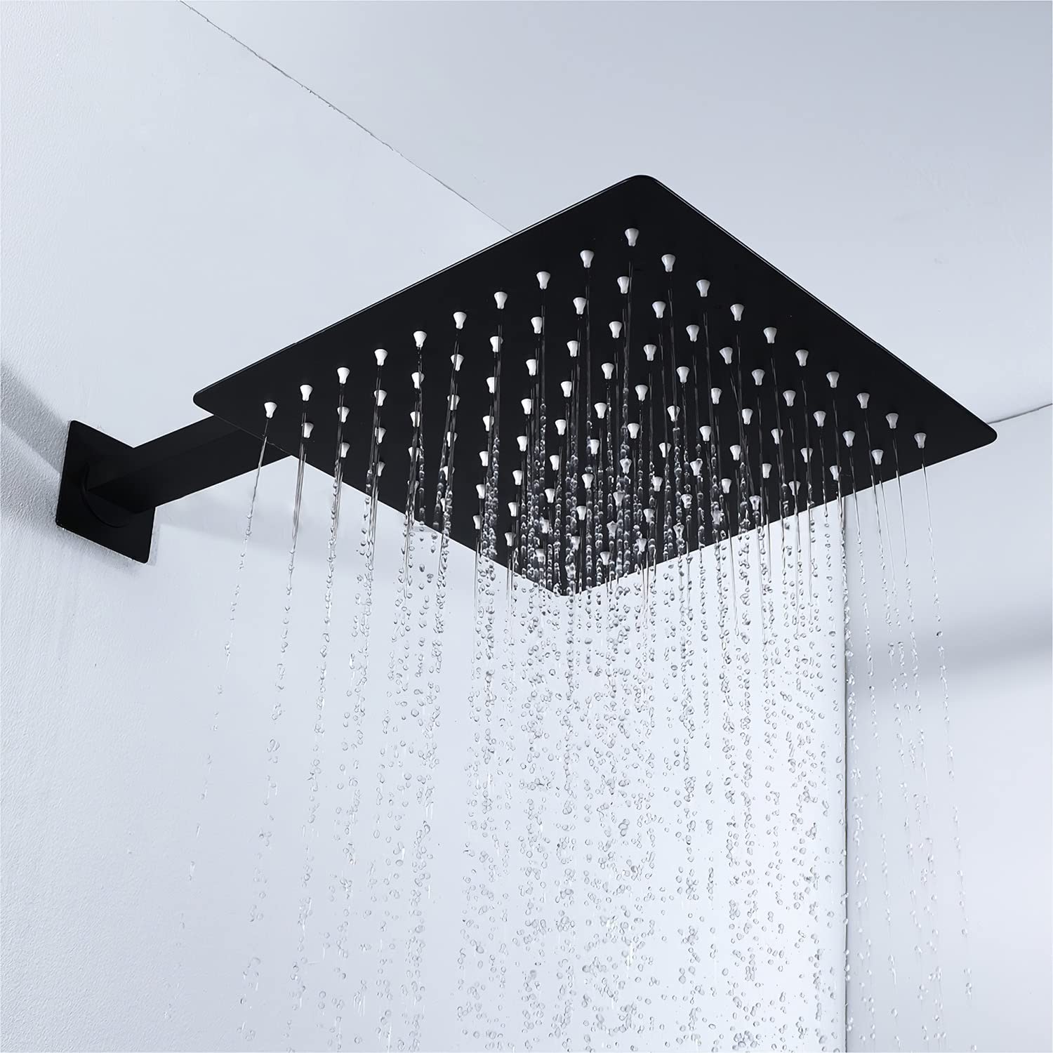 SOLVEX SP-50020-3 soffione doccia quadrato acciaio nero