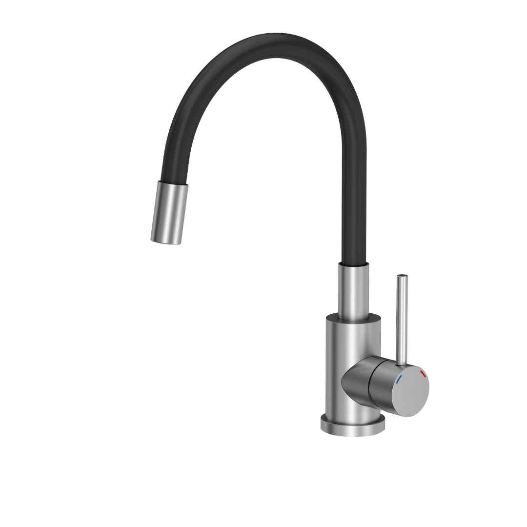 Tubico Kitchen River miscelatore cucina canna nera