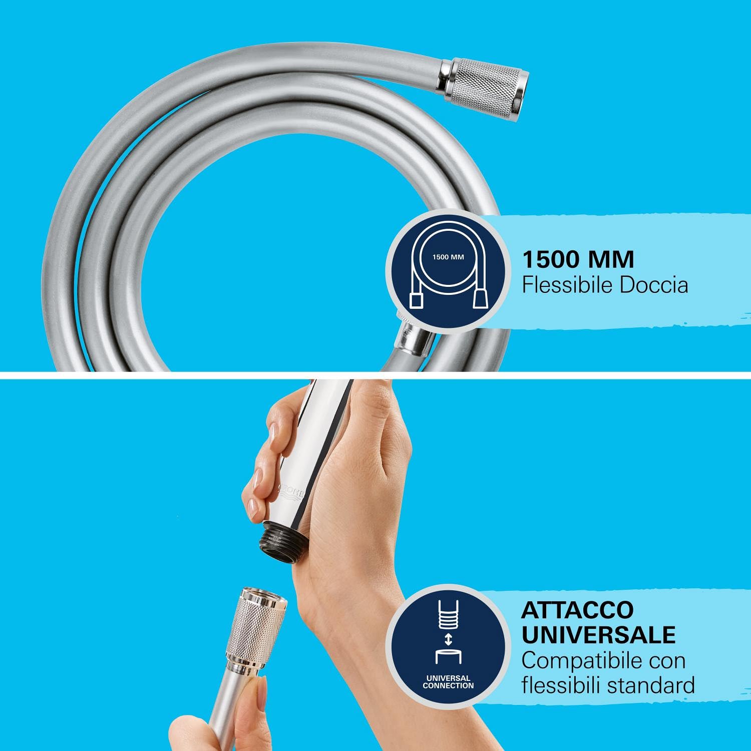 GROHE VitalioFlex Trend 28741002 flessibile doccia 1,5 m metallo