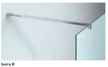 Vismaravetro Profili Barra irrigidimento 100 cm ricambio nero opaco