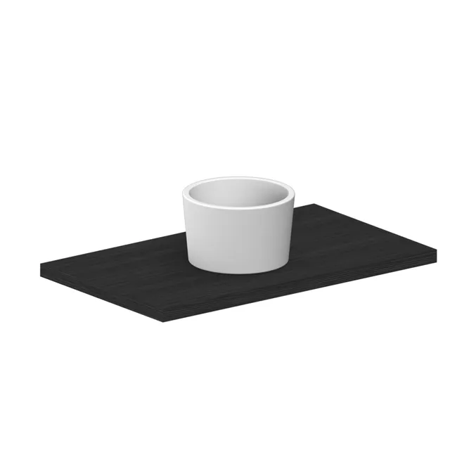 Scarabeo Bucket 35 H22 lavabo appoggio tondo bianco
