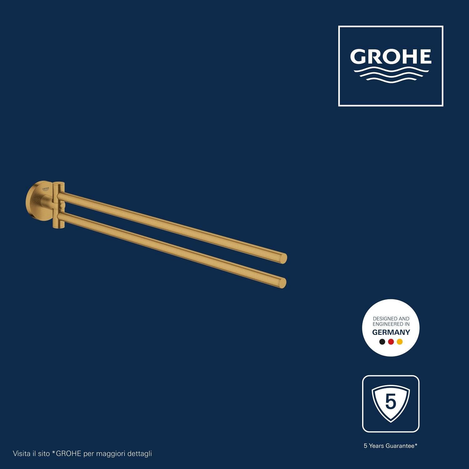 GROHE Start 41183GN0 portasciugamani doppio oro spazzolato