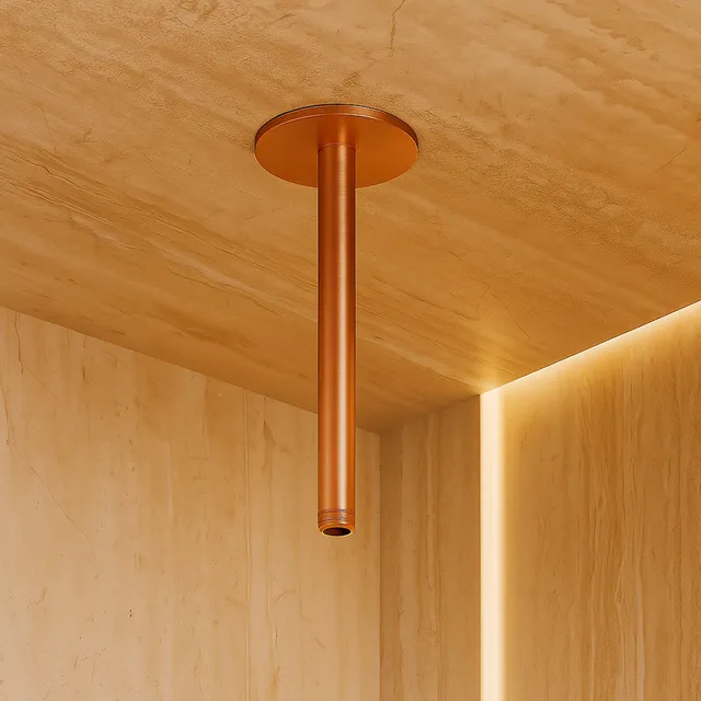 Sined Levante braccio doccia soffitto 24 cm oro rosa