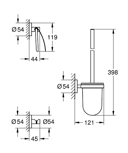 GROHE Start 41204000 set accessori bagno 3 in 1 cromo