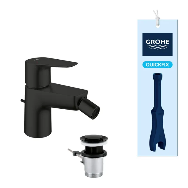 GROHE Start Edge 233452431 miscelatore bidet nero opaco pop-up
