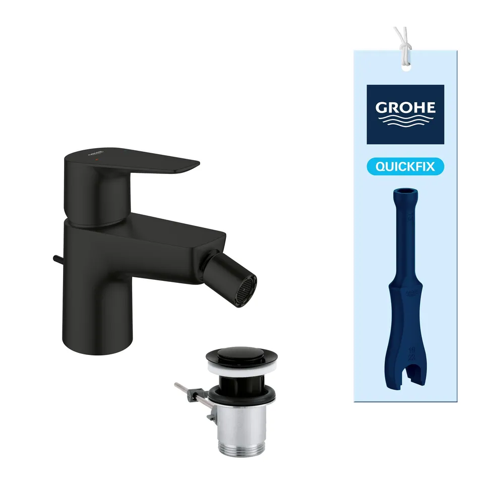 GROHE Start Edge 233452431 miscelatore bidet nero opaco pop-up