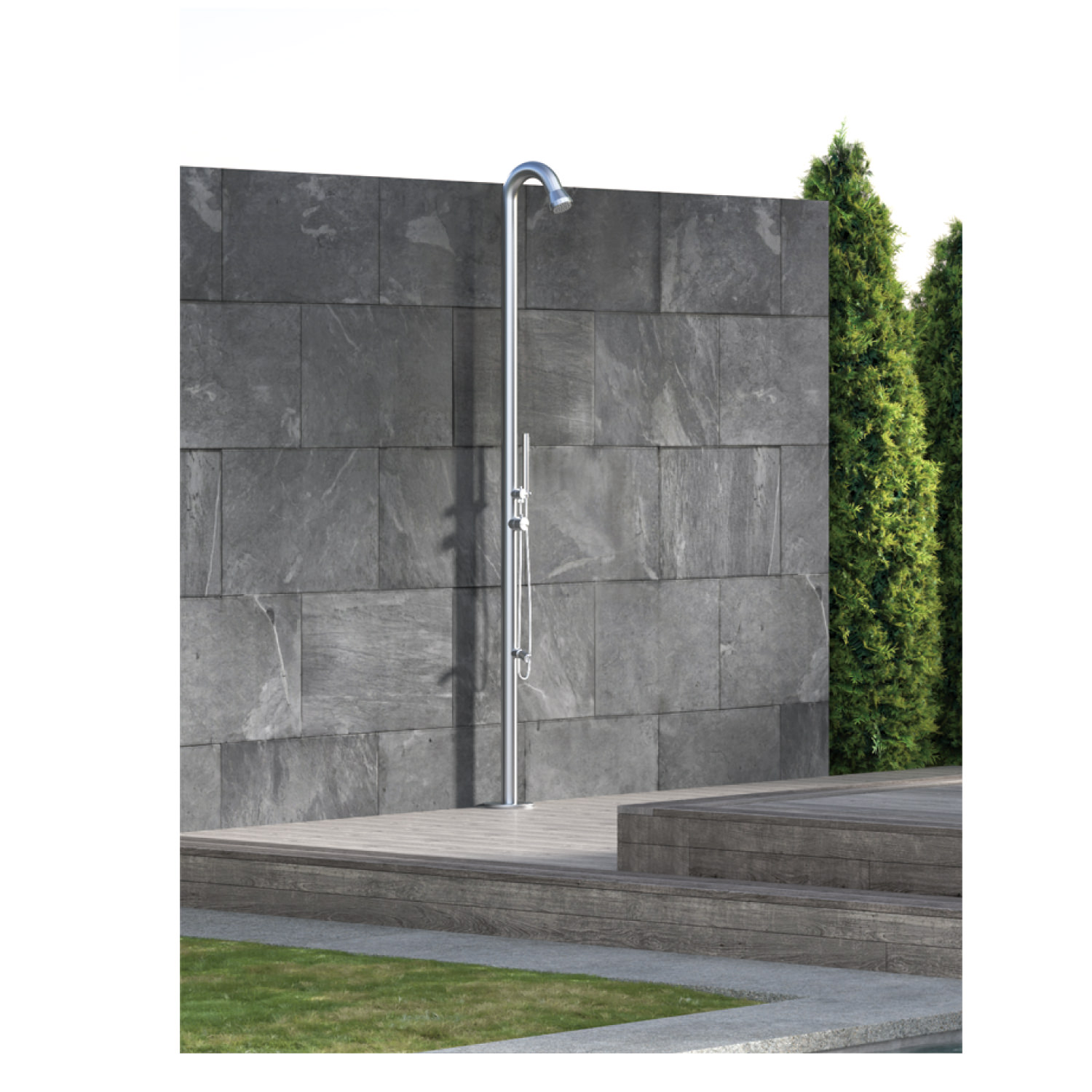 Sined Bosa doccia da esterno acqua calda e fredda inox