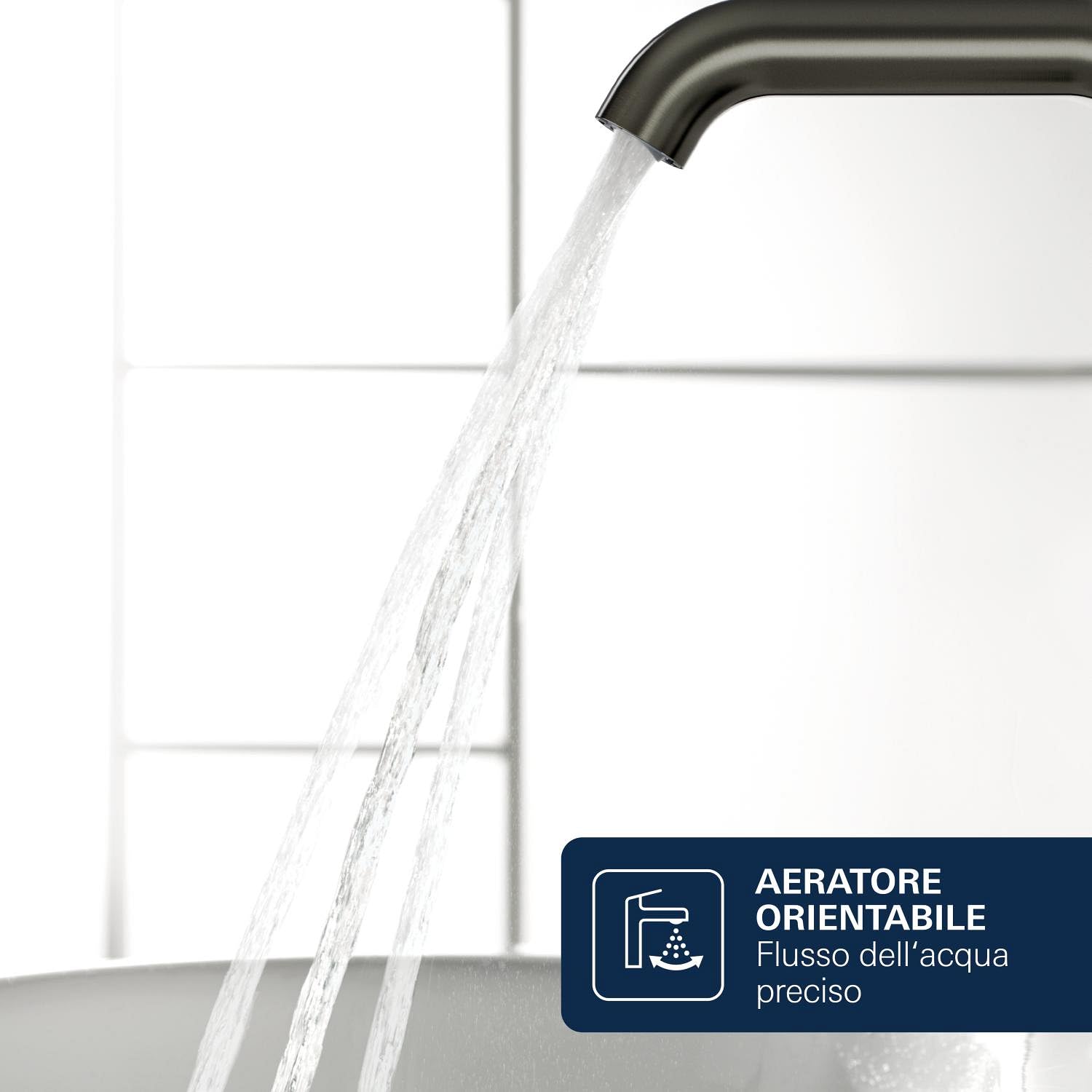 Grohe Essence 23590AL1 Rubinetto Lavabo S Grafite Spazzolata