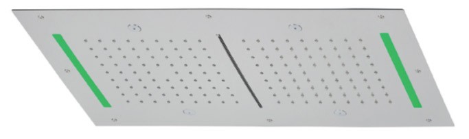 Tubico soffione doccia incasso 700x400 LED cascata