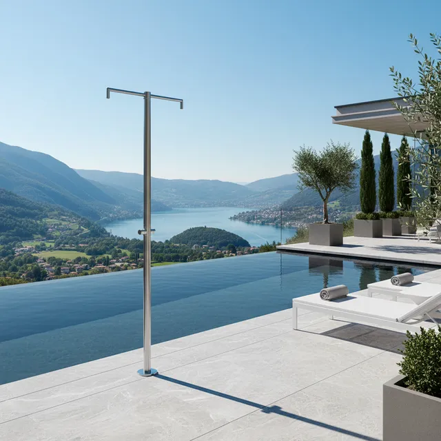 Sined Bicefalo doccia esterna acqua fredda doppia con timer