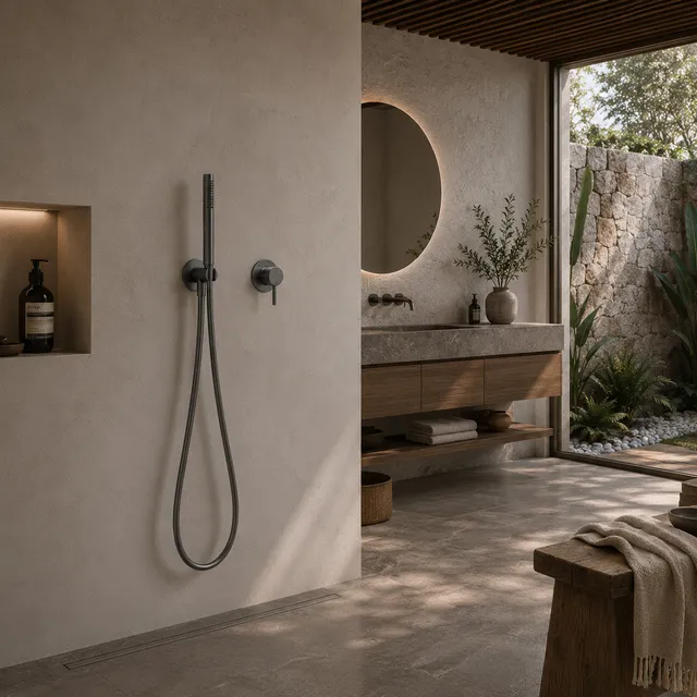 Sined Levante Set Doccia a Muro Canna di Fucile Inox