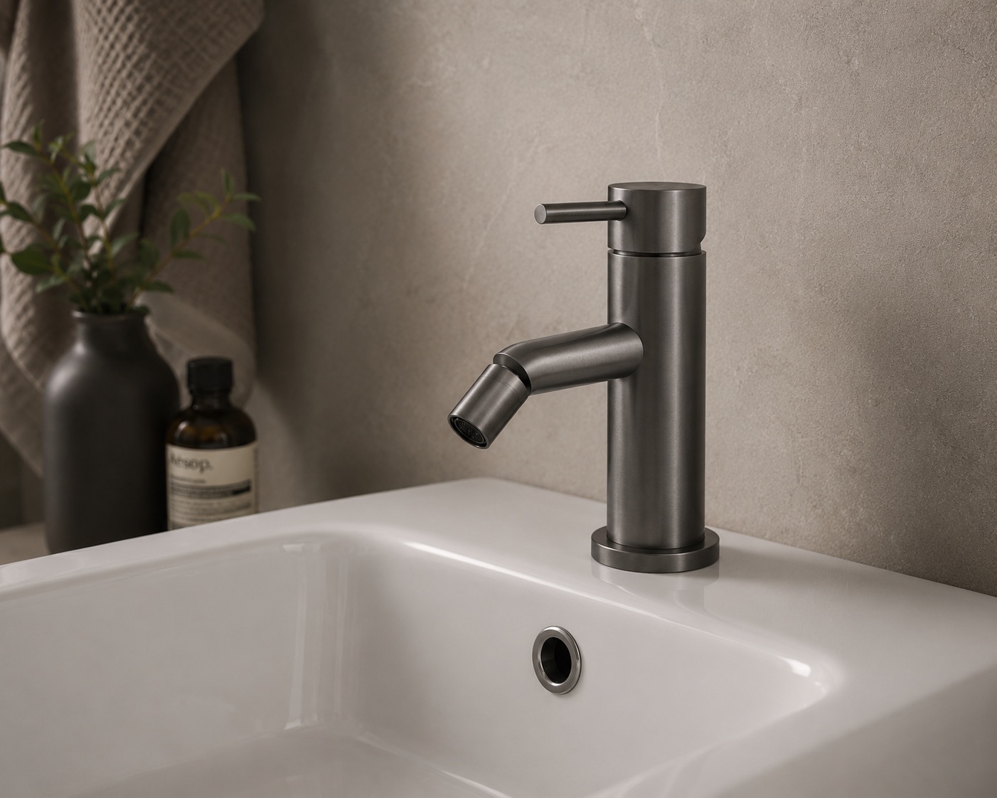 Sined Levante Canna Fucile rubinetto bidet monoleva acciaio