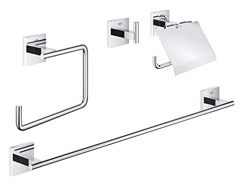 Grohe Start Cube 41115000 set accessori bagno cromo 4 pezzi metallo