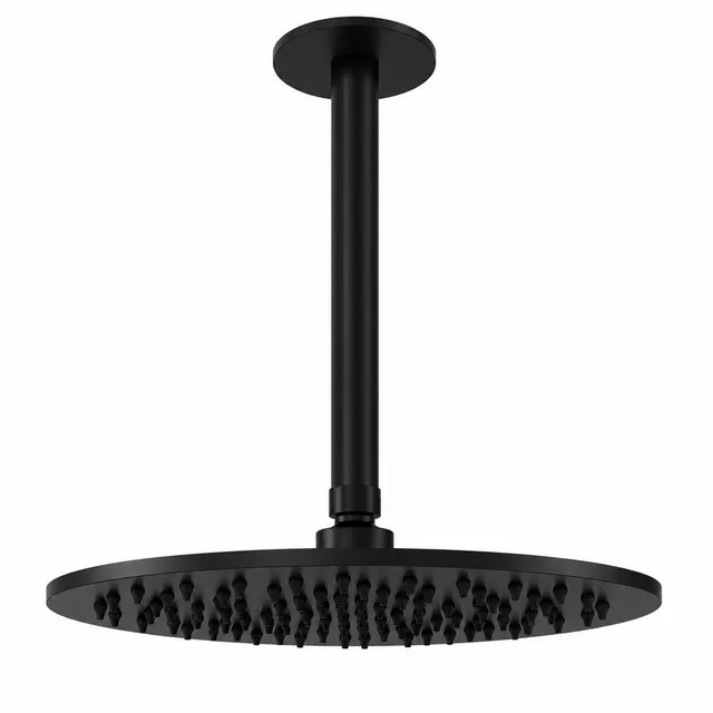Sined Levante Lungo 25 Nero braccio doccia a soffitto 25 cm