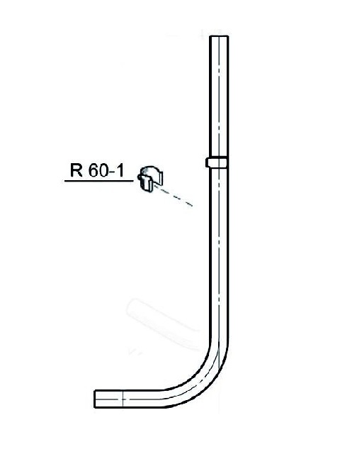 Schmiedl GS1100 tubo di cacciata WC 3/4 cromato