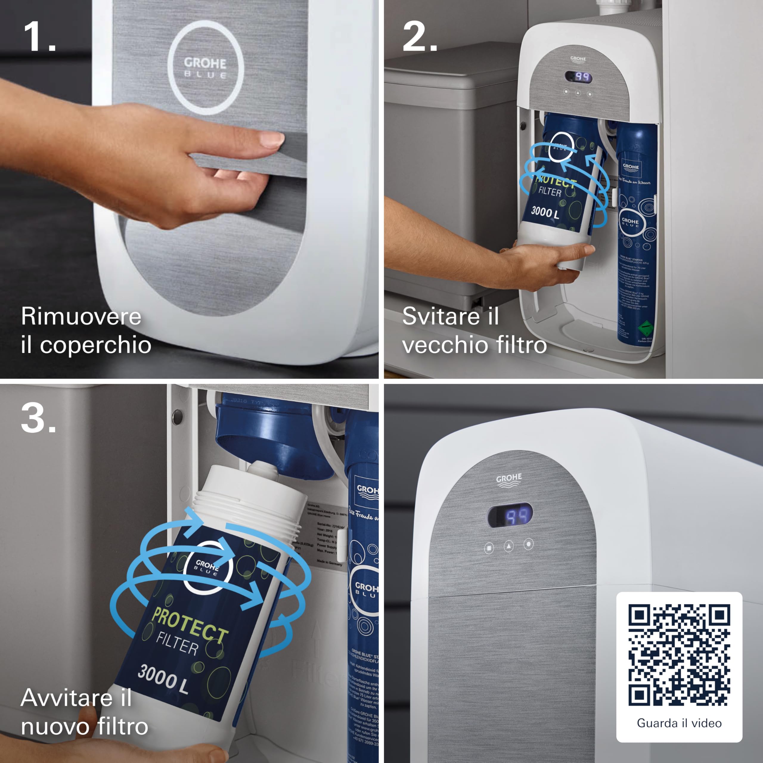 Grohe Blue UltraSafe 40575002 filtro ricambio 3000 l