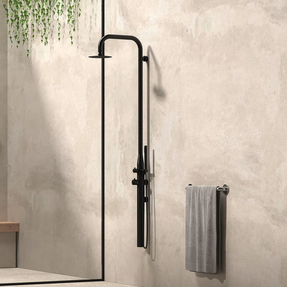Sined Pula Nera doccia da parete acciaio inox esterno