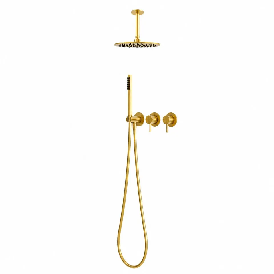 Sined Kit Doccia Soffitto 25 Corto oro acqua fredda