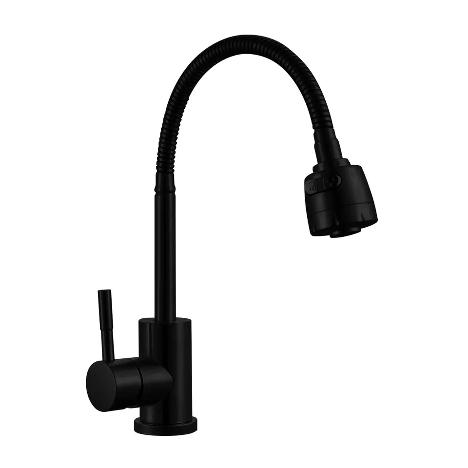Solvex SP-10017 Rubinetto Cucina Nero con Doccetta 360°