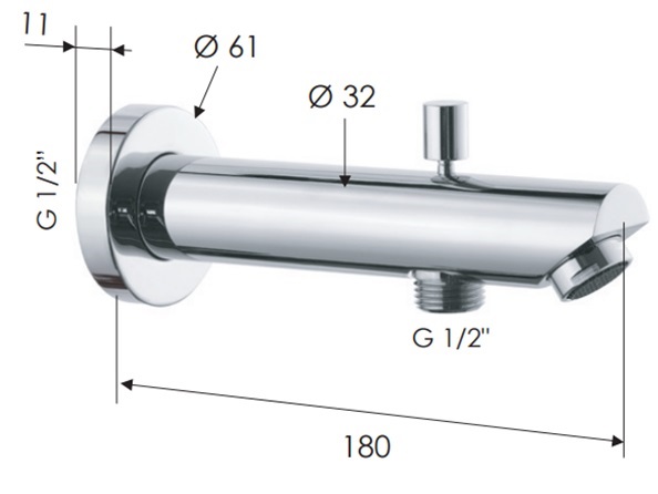 Schmiedl GS31589P rubinetto vasca a muro classico