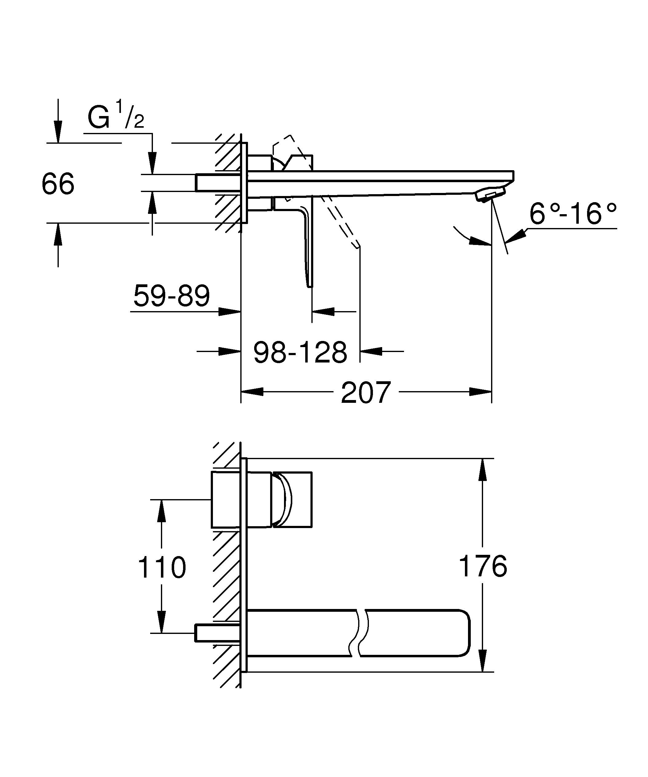 GROHE Lineare 23444001 miscelatore lavabo cromo M