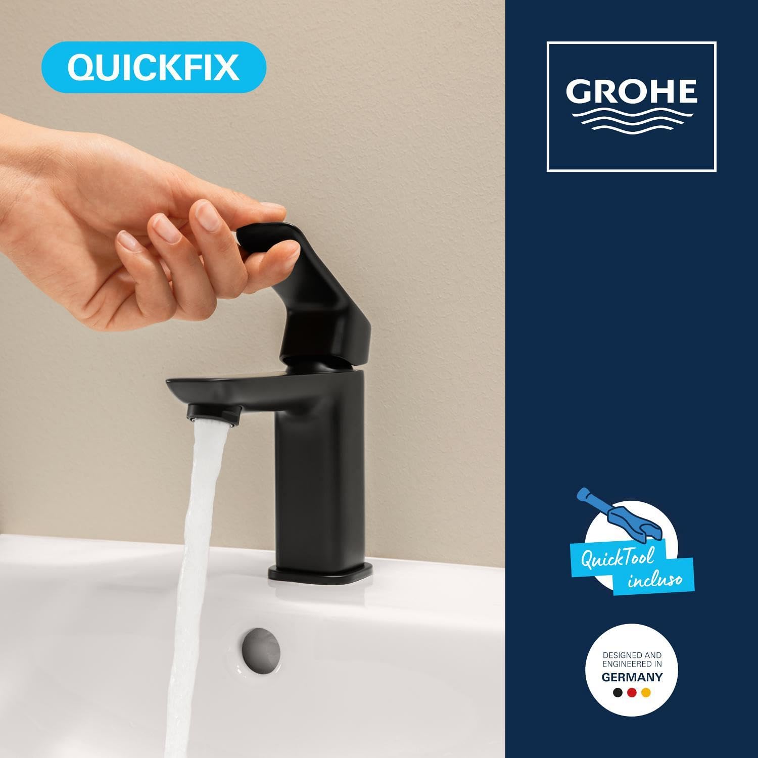 Grohe Dice 1018562430 rubinetto lavabo nero opaco
