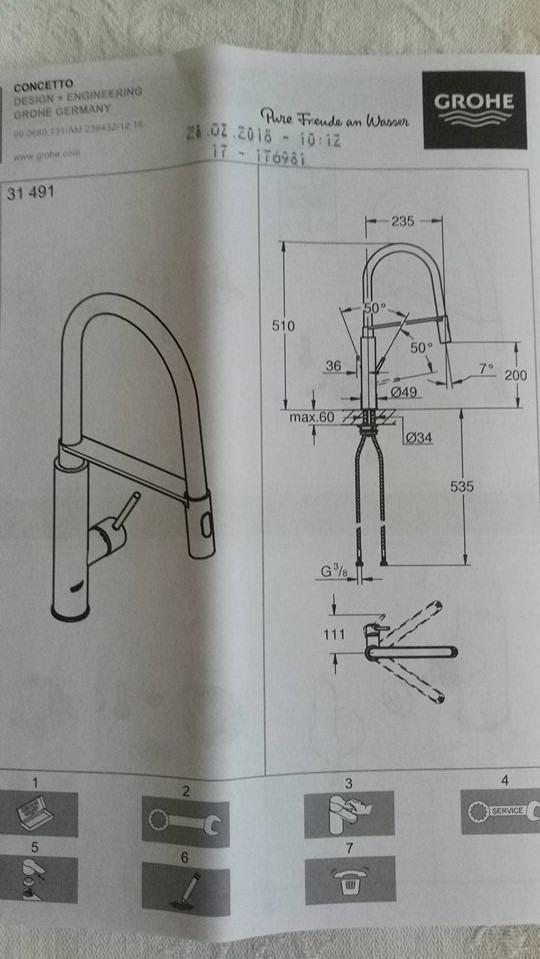 GROHE Eurocube 31491000 rubinetto cucina cromo professionale