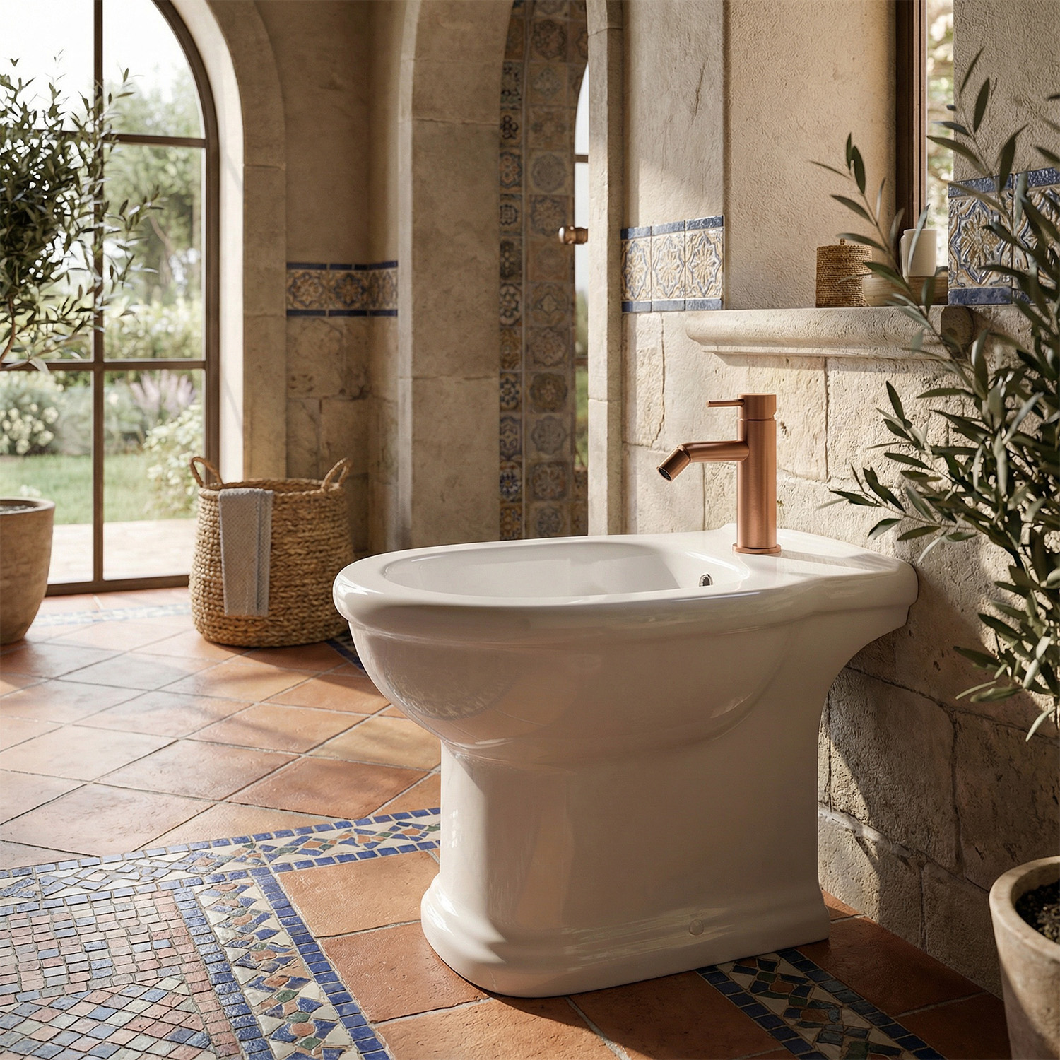 Sined Levante Miscelatore Bidet Oro Rosa Acciaio 316L