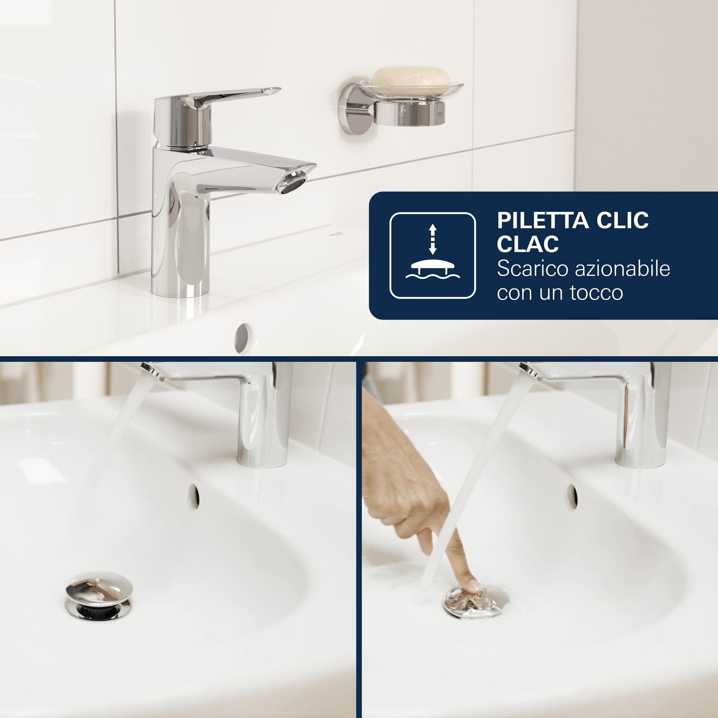 GROHE Dice miscelatore lavabo M cromo 3,5 l/min