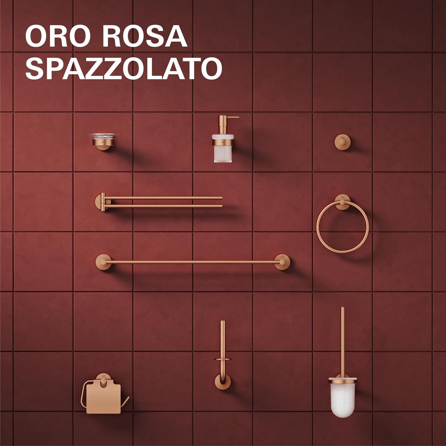 GROHE Start 41203DL0 portasciugamani doppio oro rosa 654 mm