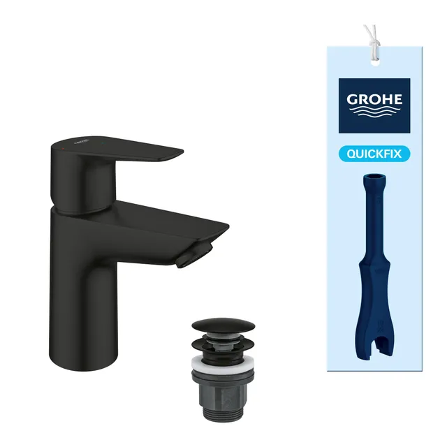 Grohe Start Edge Miscelatore Lavabo S Nero Opaco Push-Open