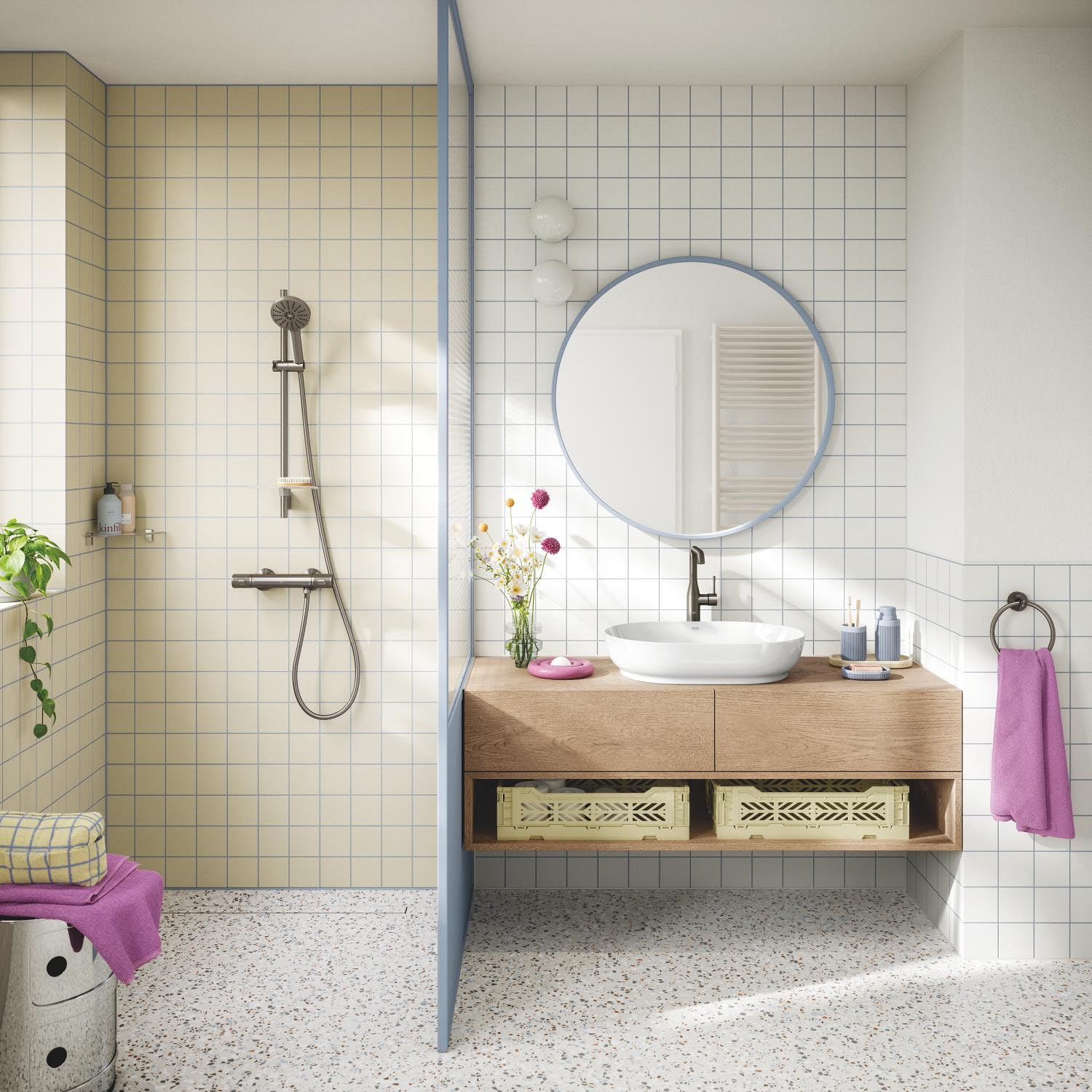 Grohe Vitalio Joy+ 120 134864AL00 doccino antracite 3 getti