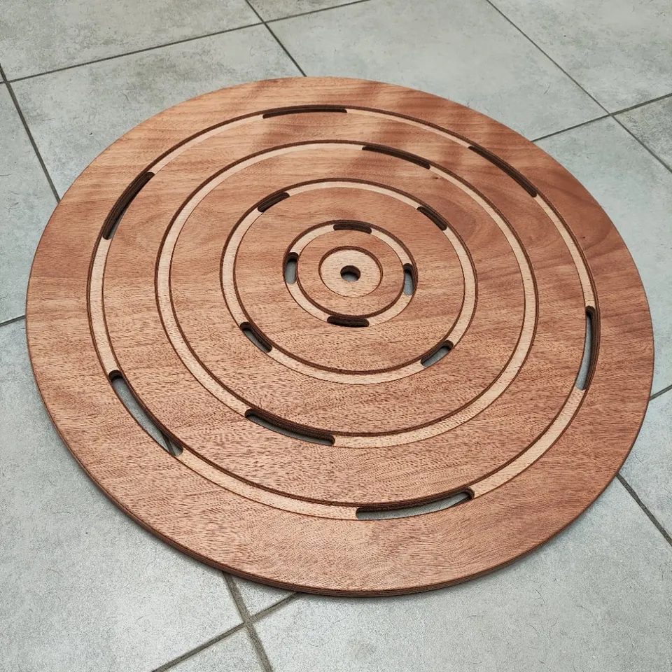 Sined Okume pedana doccia tonda legno 59 cm