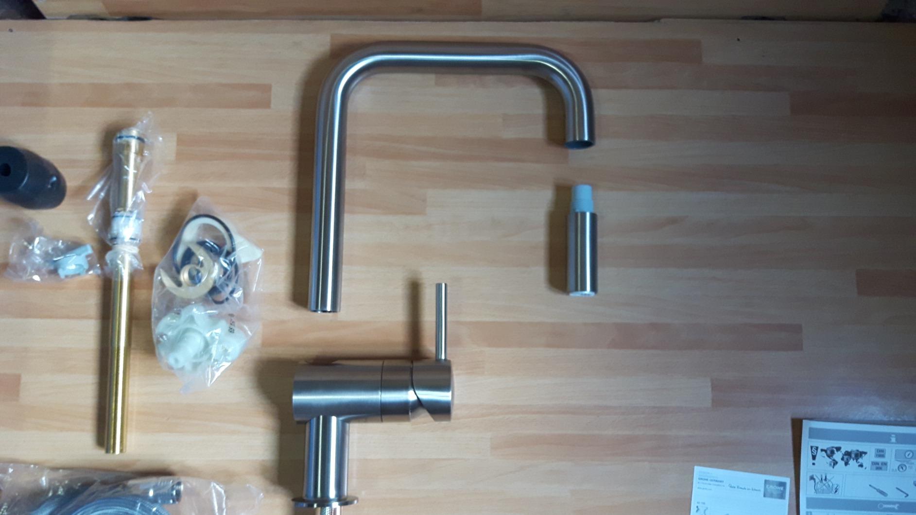 Grohe Minta 32322002 Miscelatore Lavello Cromo Doccetta Estraibile