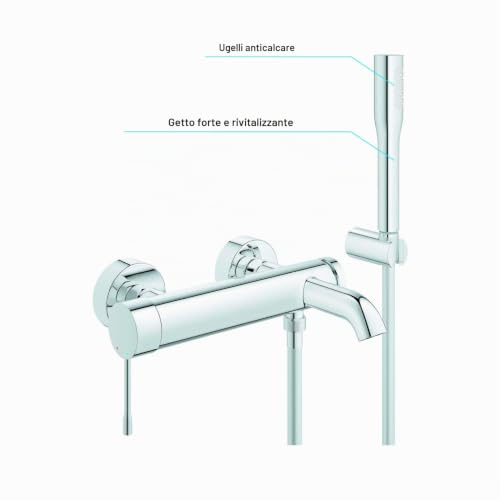 Grohe Essence 33628001 Miscelatore Vasca-Doccia Cromo con Doccetta