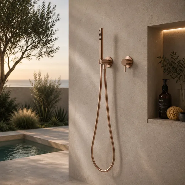 Sined Levante set doccino a muro oro rosa inox 316L
