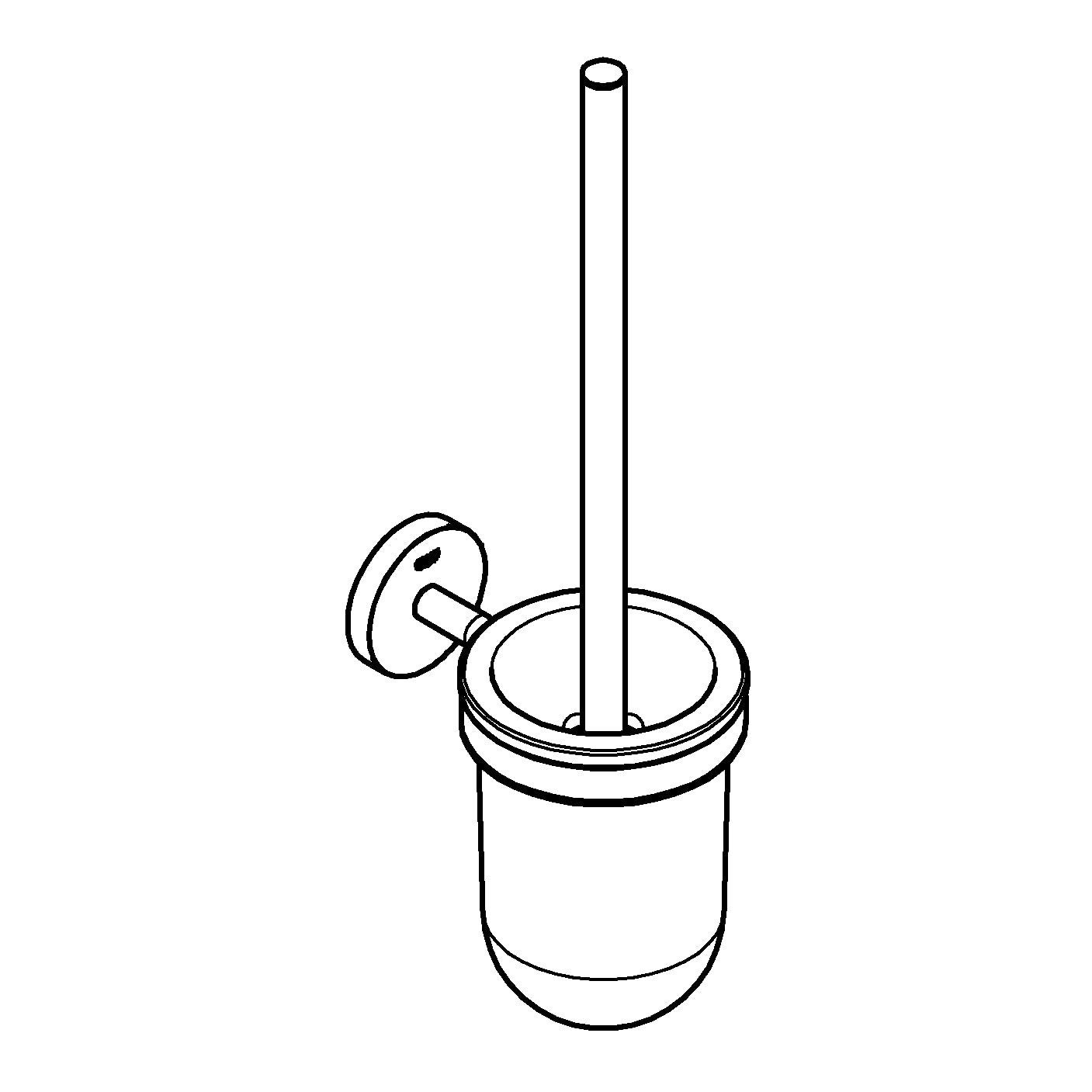 Grohe Start 41169000 Scopino WC Parete Cromato Vetro 374 mm